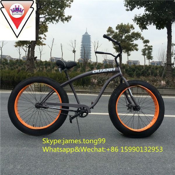 Fat Beach Cruiser Bike con pneumatici da neve da 26 pollici e telaio in lega di alluminio nel 2015
