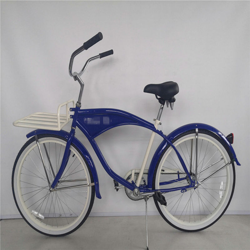 26 pollici Bianco Wall Custom Uomo Beach Cruiser Bike con logo e pedale di plastica 15KG