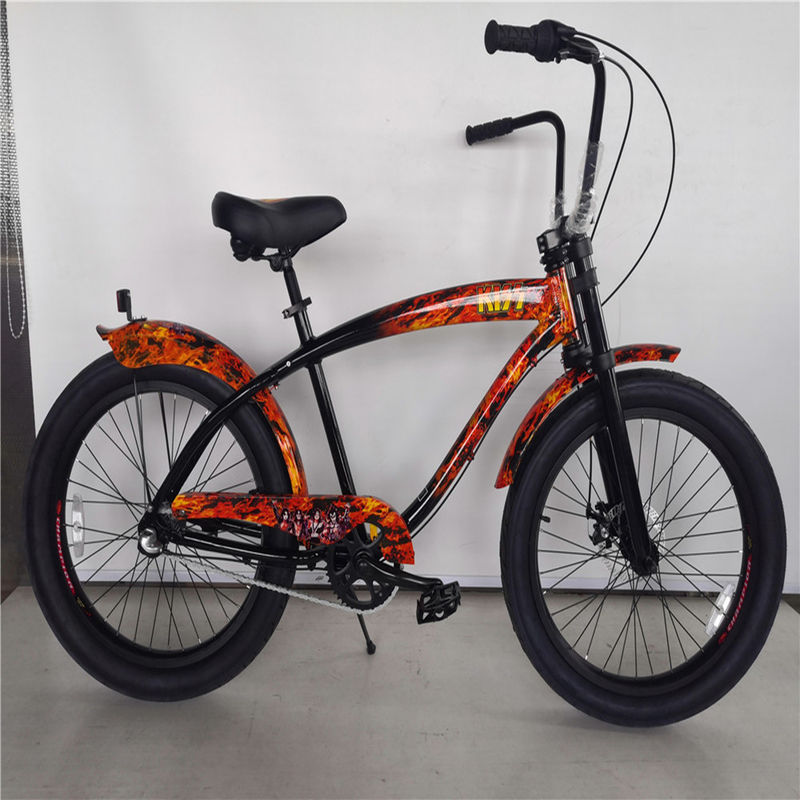 15kg Fat Tire City Bike Inner 3 Speed 3,0&quot; Vintage Adulti Beach Cruiser Bike 24 Inch