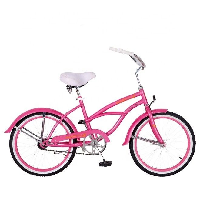 20&quot; Monoposto a velocità singola Freno rosa Logo OEM Americano Mini Kid Small Frame CE Girl Beach Cruiser Bicicleta