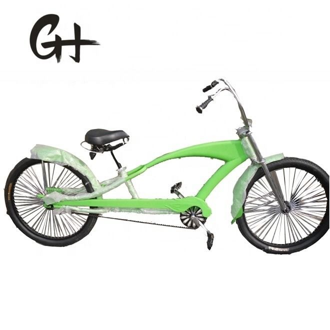 26' Long Frame Chopper Beach Cruiser Bike con pedale in lega e forcella in acciaio