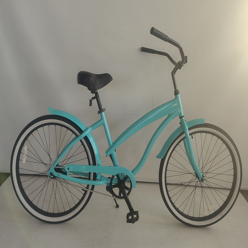 Cornice in alluminio da 26 pollici a motore ibrido da donna da beach cruiser 2024 senza ammortizzatore posteriore