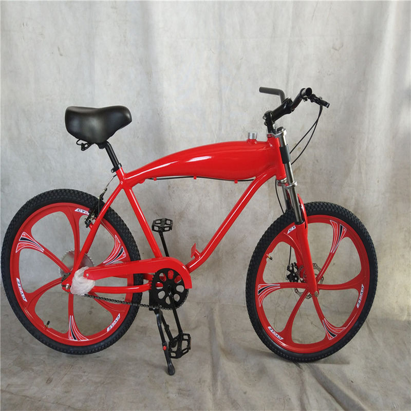 Cornice di bicicletta motorizzata a gas da 26 pollici con serbatoio di benzina e kit motore da 80cc