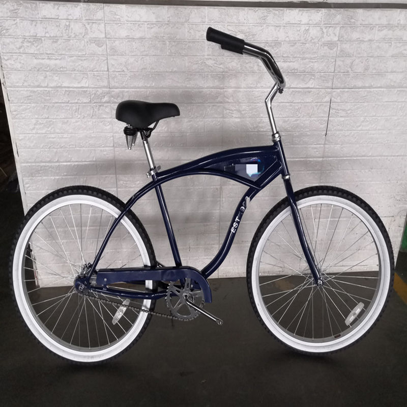Big Logo Adulti 26 pollici Single Speed Beach Cruiser Bicicleta con opzione di portabici anteriore