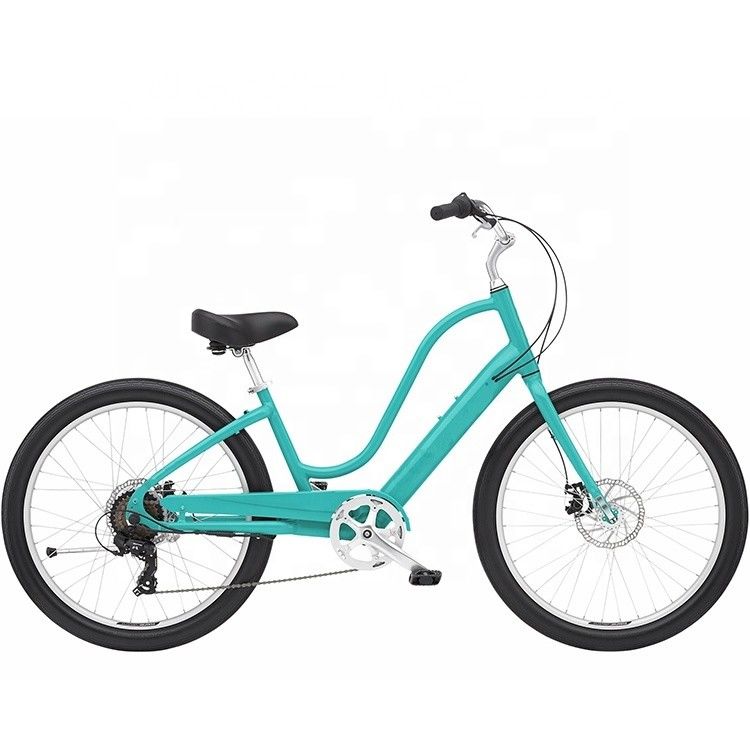 120kg Capacità di carico 29&quot; 3,0 pneumatici 7 velocità di alluminio Step Thru Lady Beach Cruiser Bicicleta
