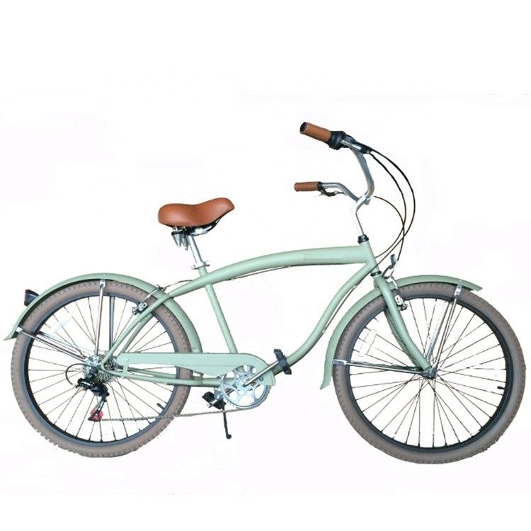Doppio freno in V 26&quot; 2.125 Pneumatico a parete bianca telaio in acciaio Shimano 7 velocità OEM personalizzato per adulti CE CPSC USA Market Beach Cruiser Bicicleta