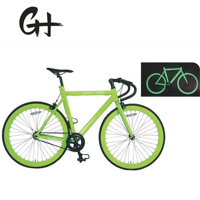 Colore 700C Verde Bicicleta a velocità fissa con Neon Nights Vernice luminosa al buio