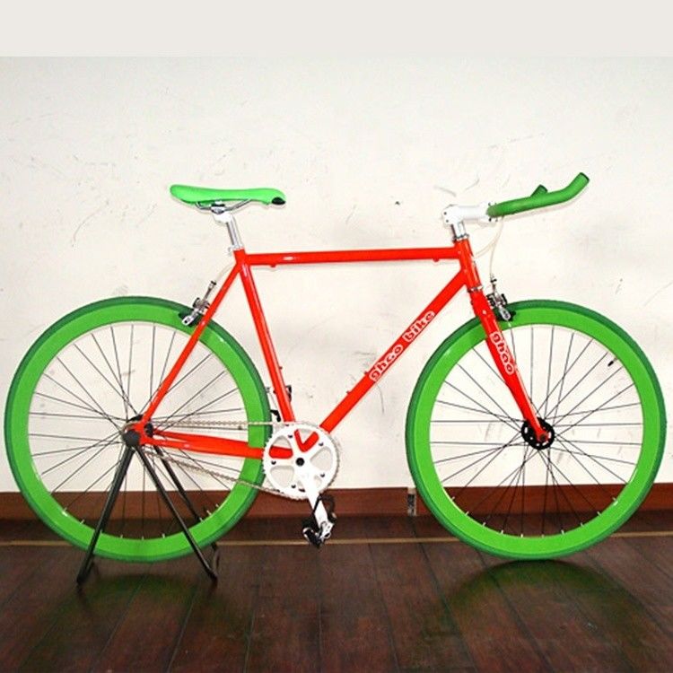 Pneumatico spessore 700C 45MM Fella di alluminio a velocità singola Fixie Gear Bicicleta con forcella in acciaio