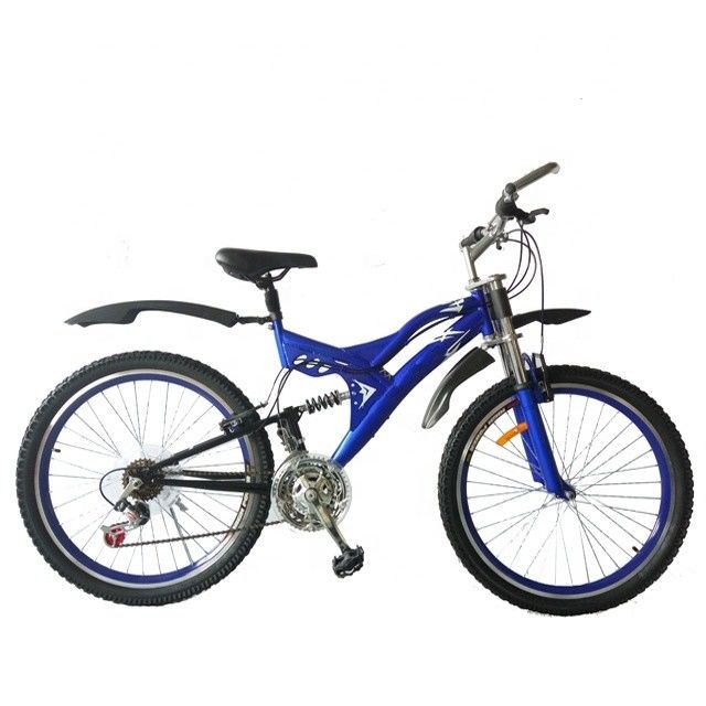 Moto da montagna cinese OEM da 26 pollici con 18 velocità e forchetta a sospensione completa Peso lordo 17K