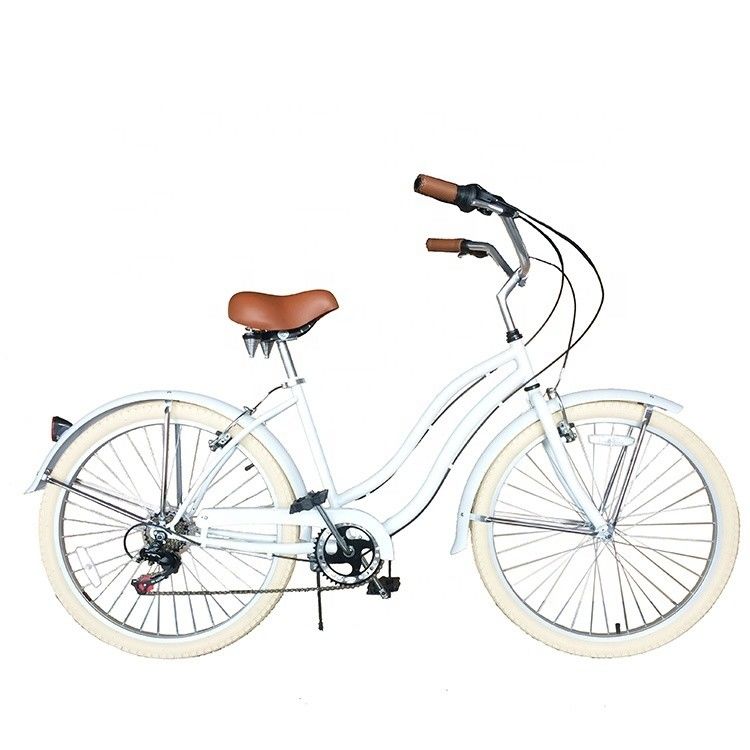 OEM Customized CE Beach Cruiser Bike 26&quot; 3.0 Pneumatici Hi-Ten Steel Frame Shimano 7S 7 velocità