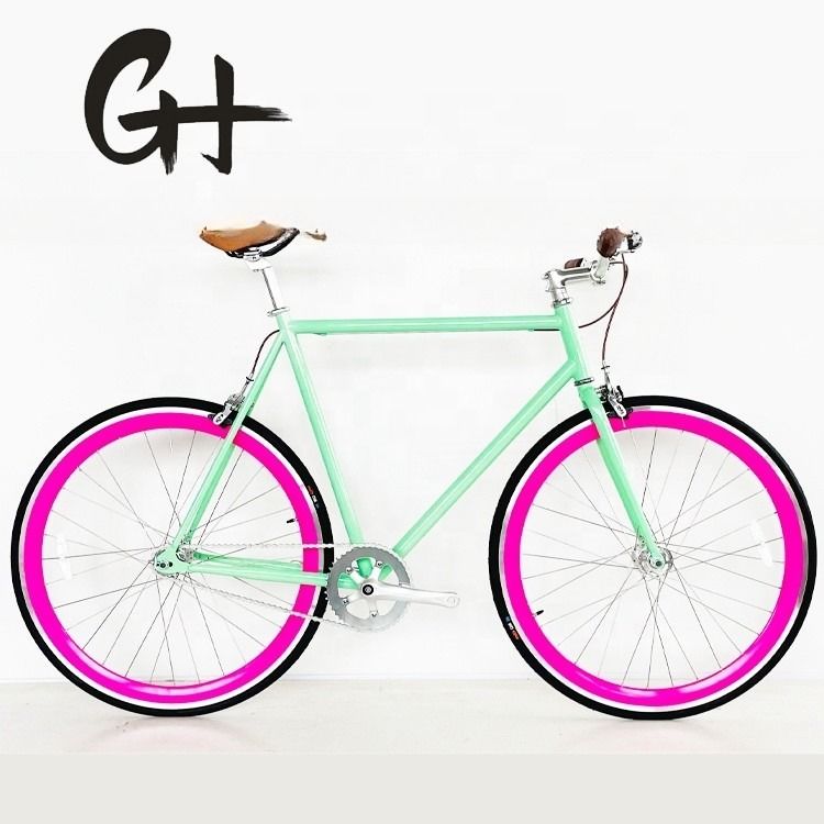 700C Americano CE CPSC Cinese Fixie Gear Single Speed Bike Lunghezza m 1.8 Forchetta in acciaio