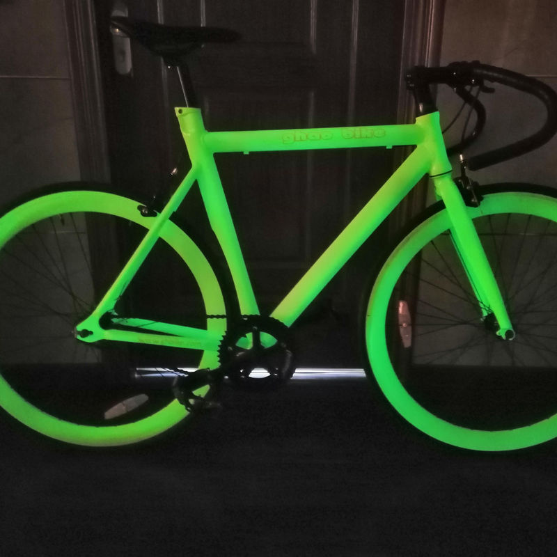 In strada 11KGS GHBIKE 700c Fixie Bike Noctilucence Fixed Gear Bike 11KGS 700c In strada