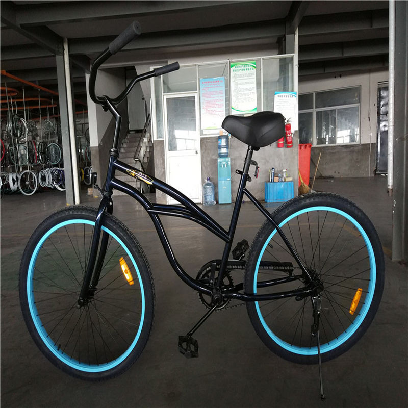 26 pollici Custom Stretch Single Speed Foot Brake Beach Cruiser Bike con pedale ordinario
