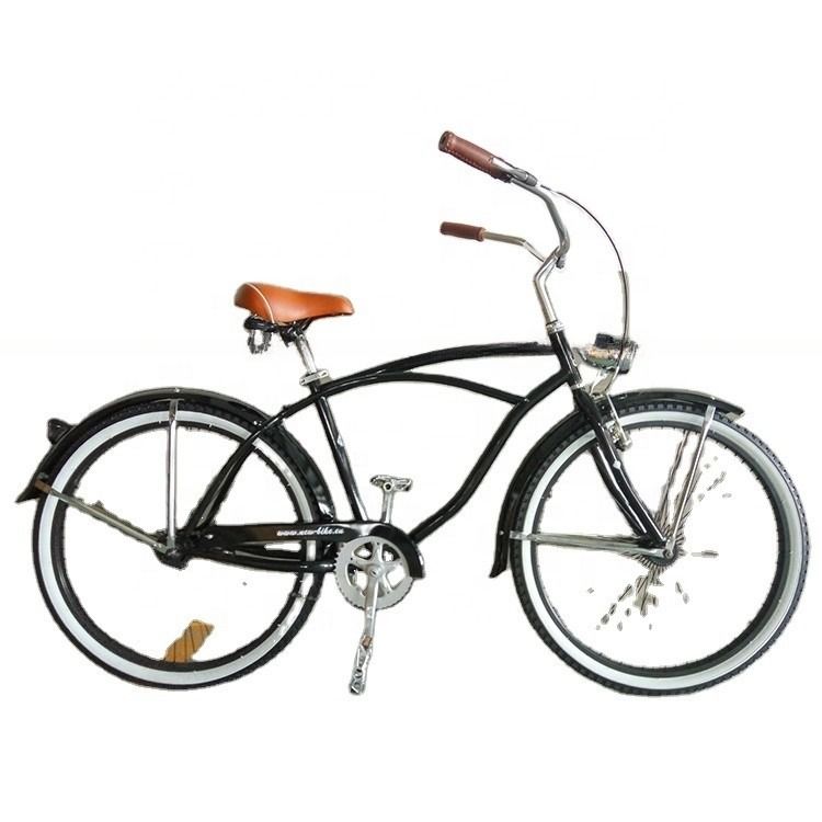Single Speed 26inch Men Beach Cruiser Bike con telaio in acciaio Hi-Ten e cerchiera in alluminio