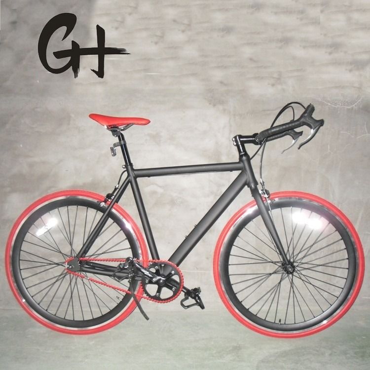 700C Full Matte Black OEM Aluminium Frame Single Speed Road Bike Peso lordo 13 kg