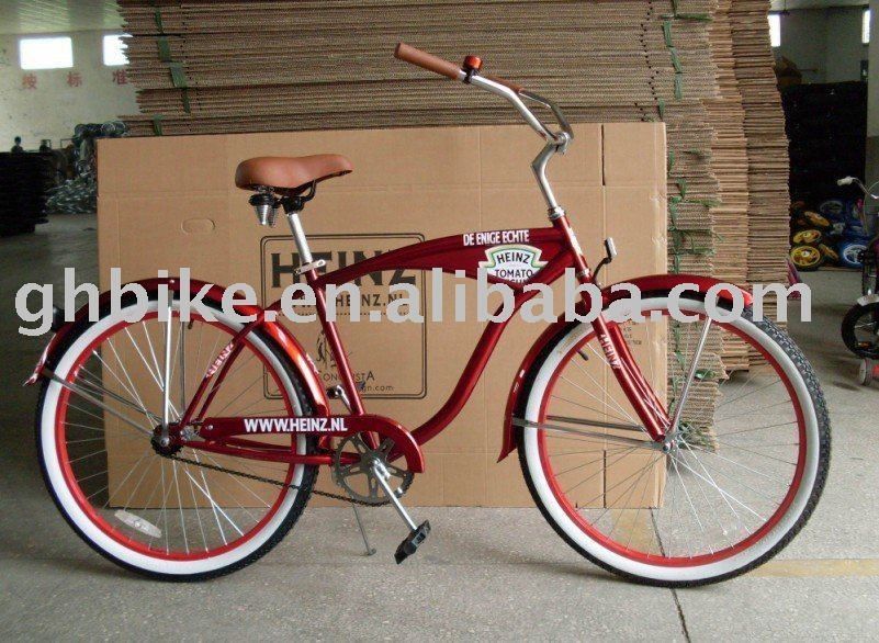 Versatile 26 pollici di Acciaio Cornice Uomini Beach Cruiser Bicicleta per la promozione Gloss Peso 19KGS