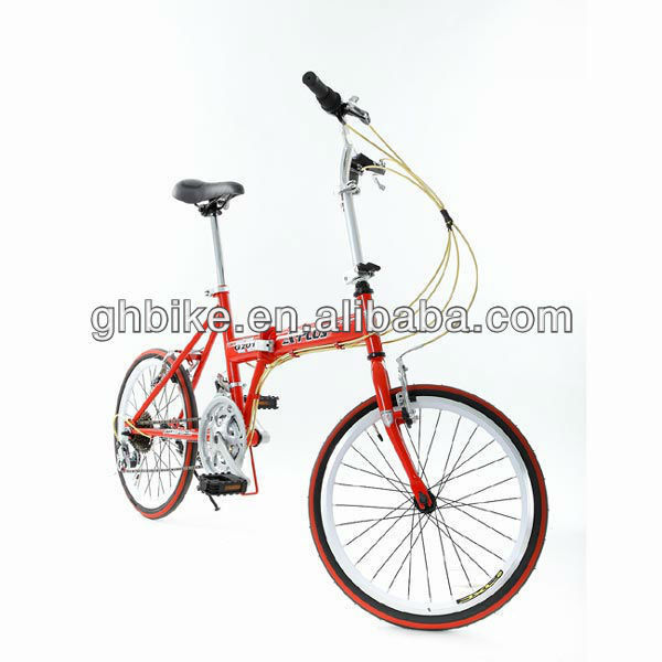 Certificato CPSC 20 pollici di colore rosso Cornice pieghevole Bicicletta pieghevole con 26 * 2.125 pneumatici
