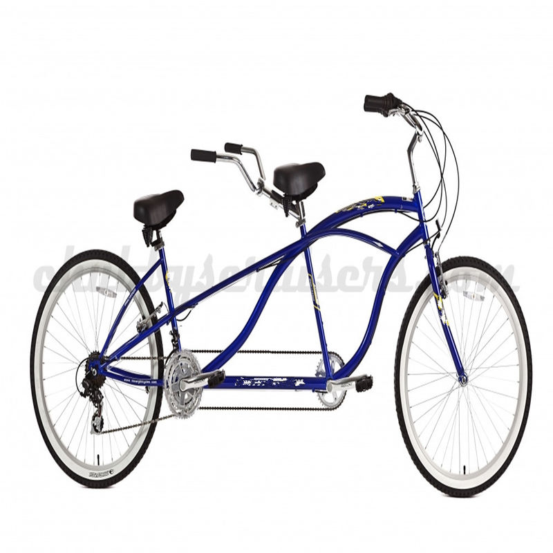 OEM 26 Inch Adults Tandem Beach Cruiser Bike con lunghezza di 1,8 m e capacità di carico di 300 kg