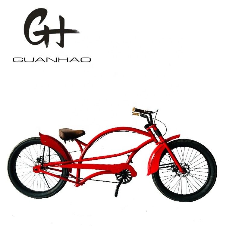 24 pollici di colore rosso lunghe bicicletta Chopper Cruiser con 24 * 3.0 pneumatici e cerchiera di alluminio