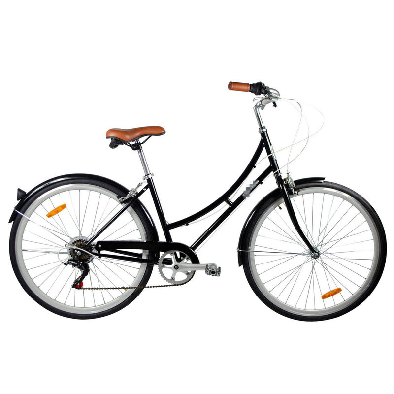 Elegante bici classica da 7 velocità per donna con cerchiera in alluminio e pneumatici Kenda