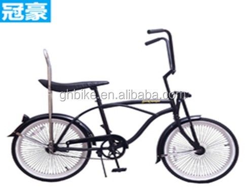 14KGS Nero Color Sport Beach Cruiser Bike Lowrider Bike con sella in pelle