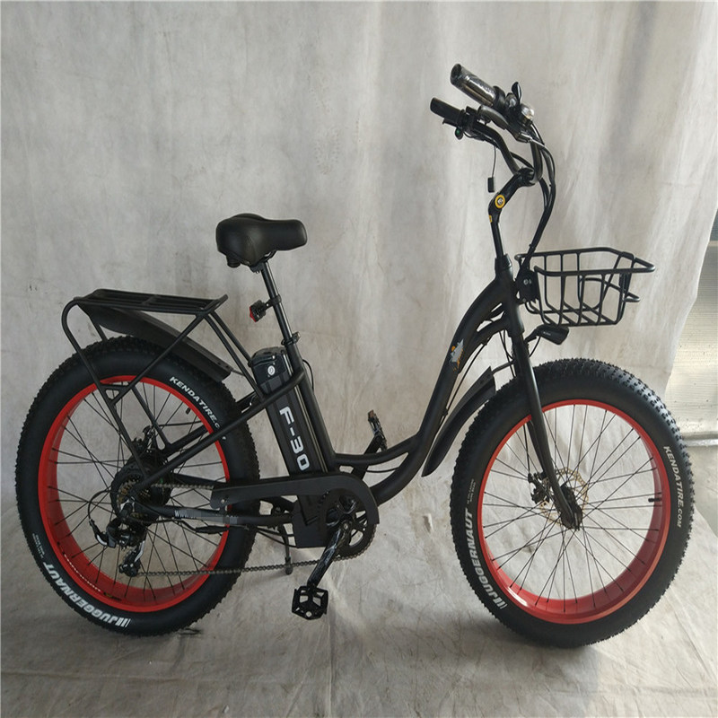 48V Voltage Adult Hybrid Electric Fat Tire Bike 2024 Step Thru Modello 31 60 km di autonomia