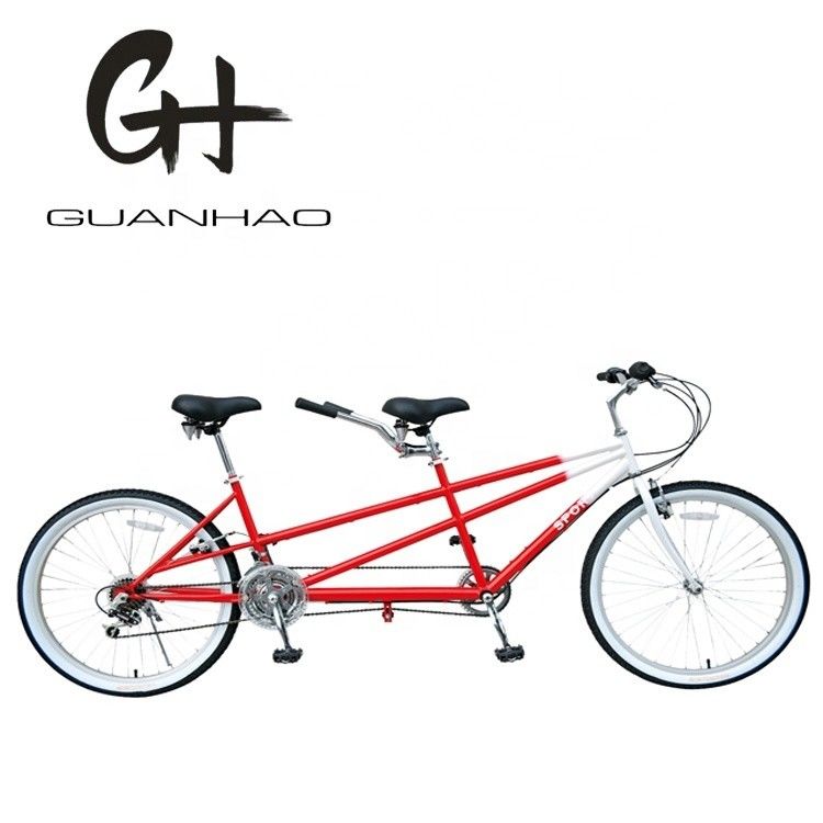 Double V Brake 26&quot; 18 velocità Hi-Carton Steel Frame CE In vendita sconto tandem due posti due persone bicicletta