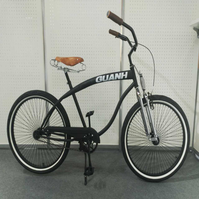 26 pollici uomo single velocità Vintage Spring Fork Beach Cruiser per la competizione Flatland