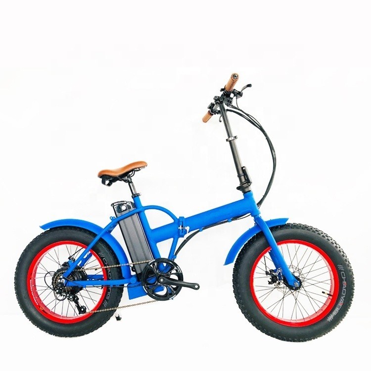 20" 4.0 Snow Big Fat Tire Folding Electric Bike con motore da 500W e batteria al litio da 14AH