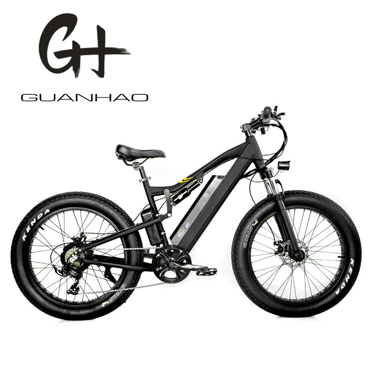 26*2.2 Kenda pneumatico 48V 17AH Full Suspension Electric Mountain Bike 1000W BaFang Motore