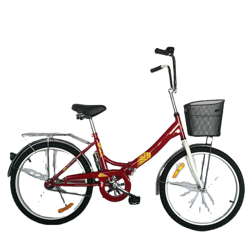 20 pollici City Bike pieghevole di piccole dimensioni con manubrio in acciaio e pedale ordinario incluso