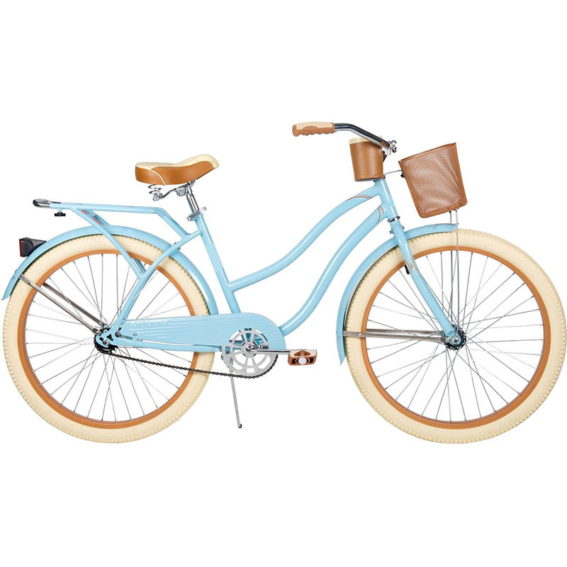 26&quot; Cruiser da donna Bici lucente Blu senza forchetta sospensione tipo pedale ordinario