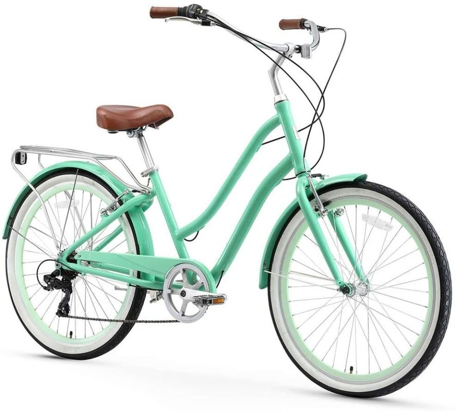 1.6m Lunghezza 26&quot; 7S City Bike femminile con ammortizzatore non posteriore e telaio in lega di alluminio