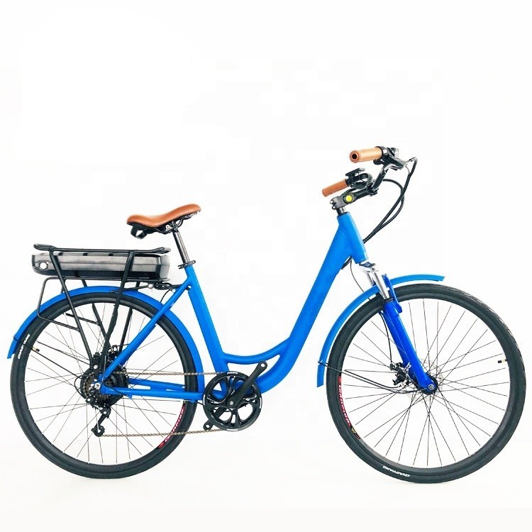 USA Standard 7 velocità City Electric Bike con batteria al litio da 10,4AH e sensore intelligente