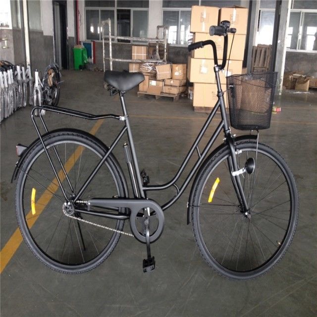 Affordable Black Color Single Speed 26 pollici 28 pollici City Bike per donne con telaio in acciaio