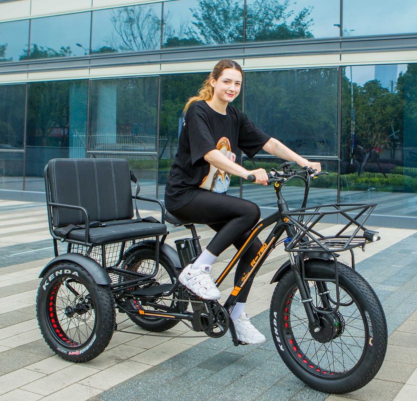 Tubo in basso 48V 750W 17AH Batteria al litio 45KM/h bafang Motor anteriore triciclo elettrico passeggeri