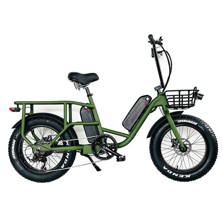20&quot; 48V 34AH Batteria al litio 1000W 50KM/H Cornice in alluminio 7 velocità Cargo Elettrica doppia batteria ibrida Fat Snow Tire 4.0 Bicicletta