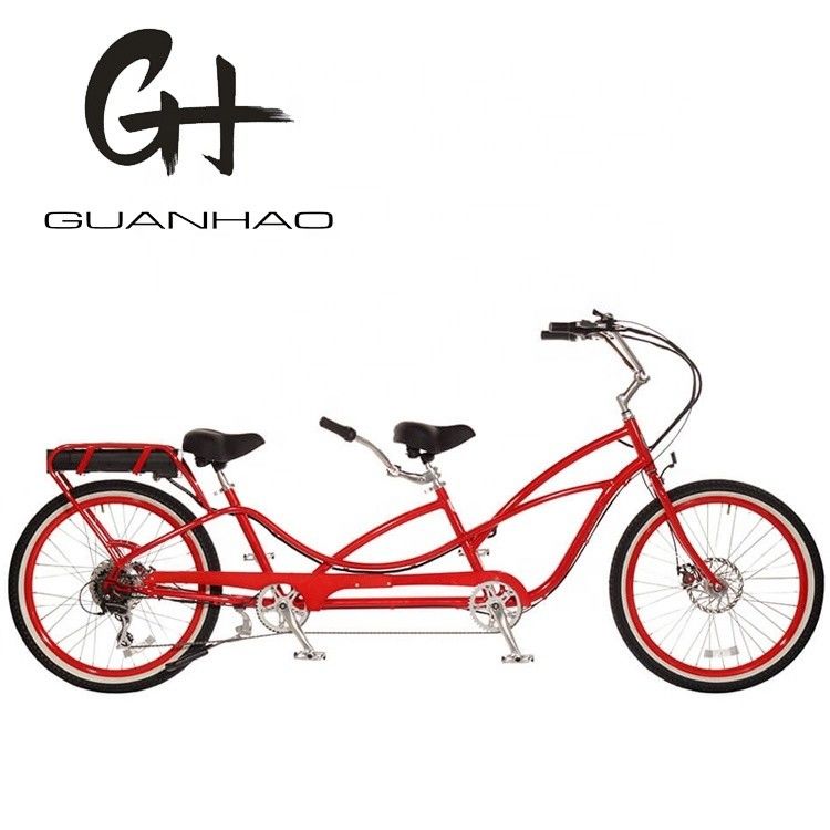 Velocità massima 30-50Km/h 500W 26&quot;*2.3 LCD Display Tandem Electric Bike per due persone