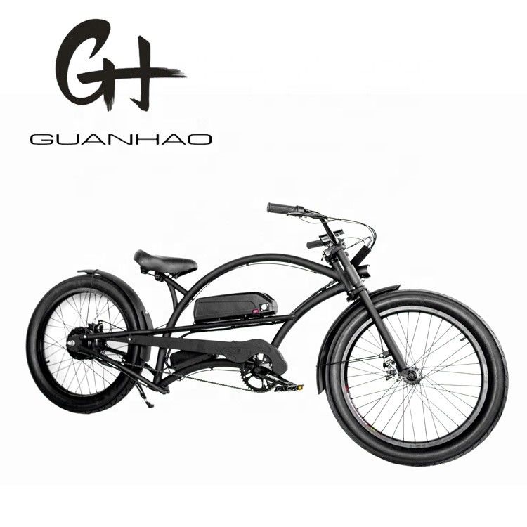 Single Speed 750W 28MPH 48V 17AH 24inch 3.0 Pneumatici Chopper Bicicletta elettrica Beach Cruiser