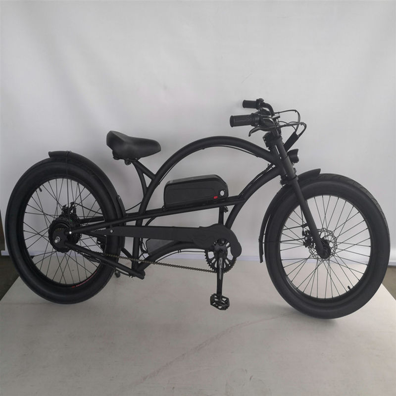 24&quot; Long Frame Electric Beach Cruiser Bike con motore senza spazzole da 48V e pneumatici 3.0